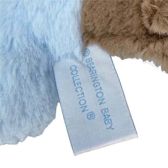 Bearington Baby Collection Relaxed Blue Rattle Dog Plush 8" Stuffed Animal Toy - Picture 5 of 11